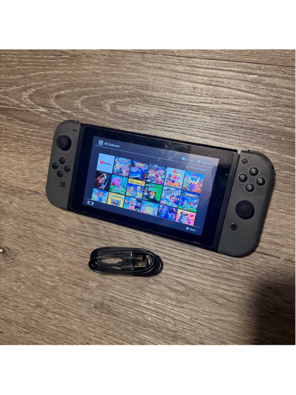Nintendo Switch Handheld Console Black Gray Bundle